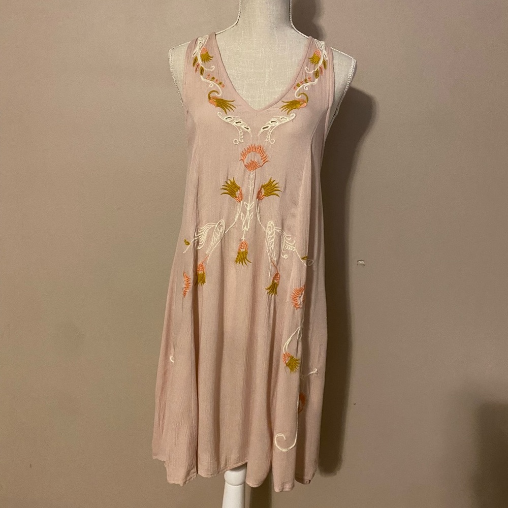 Free People Adelaide Festival Slip Dress in Blush